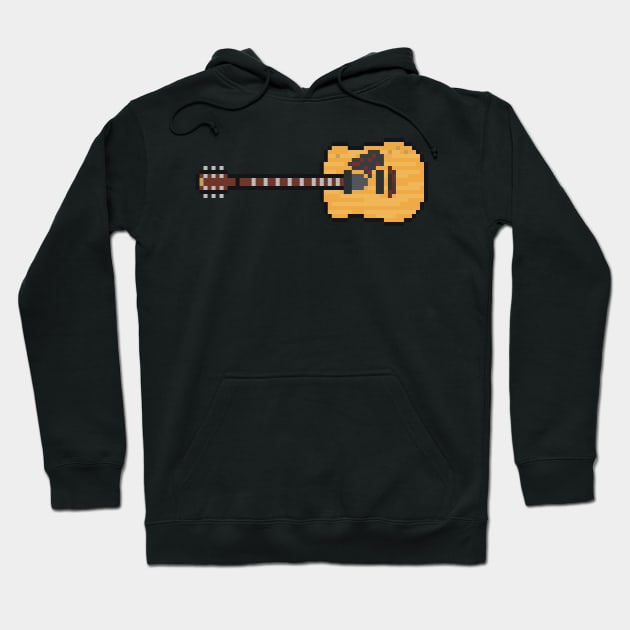 Pixel Acoustic Martin Lefty Flip Guitar Hoodie by gkillerb